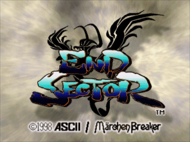 End Sector title screen for Playstation